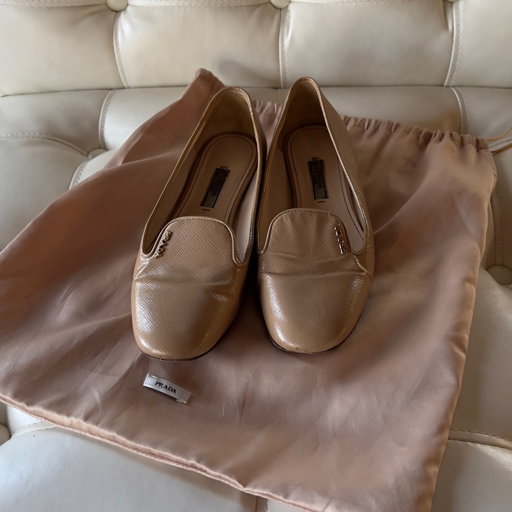 Nude Prada Loafers - Picture 1 of 11